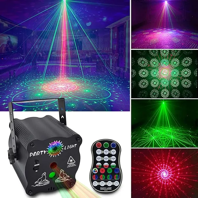 Party Lights Dj Disco Lights, Sound Activated Lights with Remote Control for Dance Party Karaoke Living Room PubParty Lights Dj Disco Lights, Sound Activated Lights with…