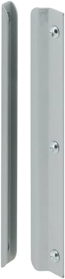 Prime-Line U 9511 Steel Latch Guard Plate Cover for In-Swinging Doors, Gray (Single Pack)