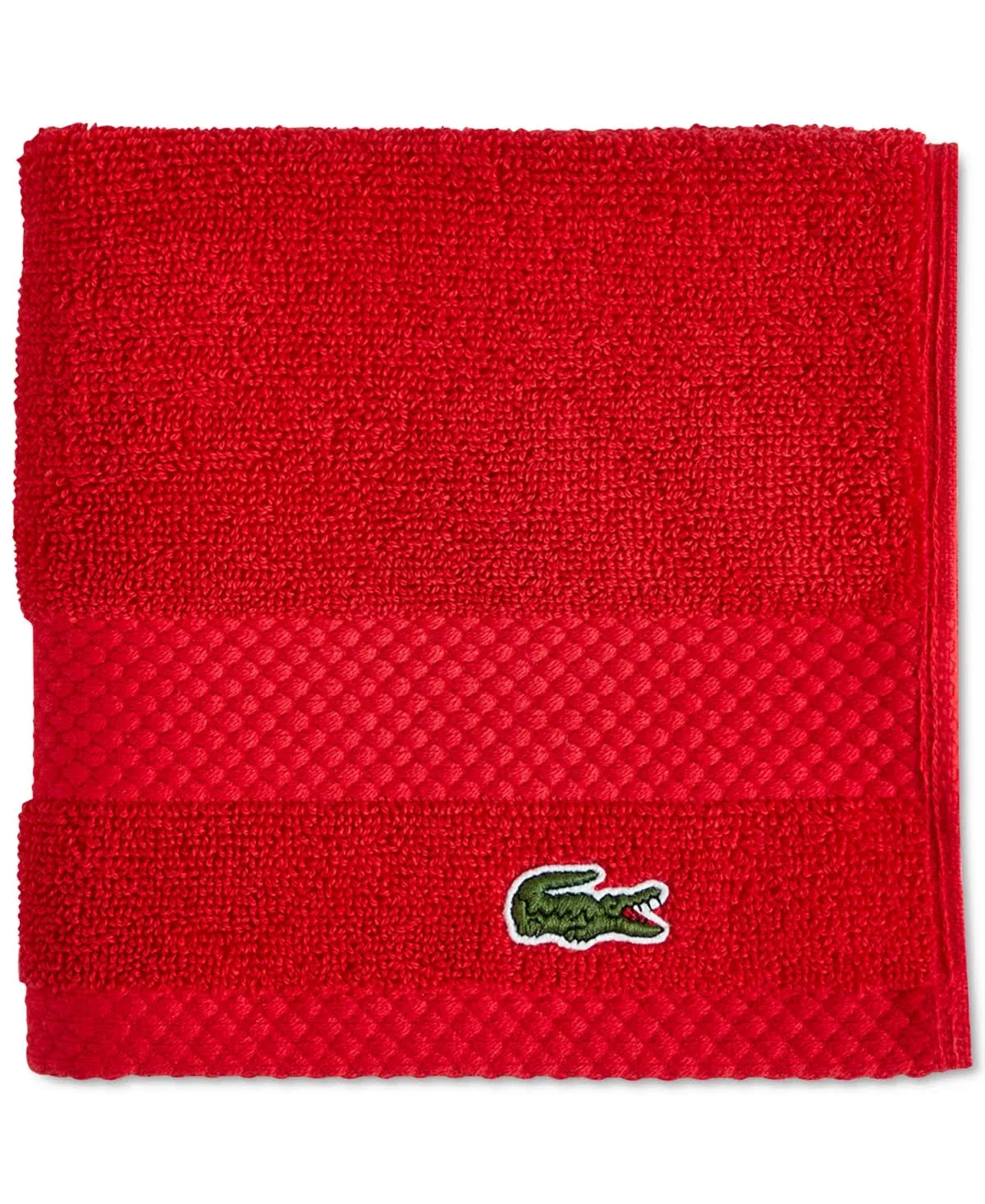 Lacoste Heritage Supima Cotton Wash Cloth, Formula One, 13" x 13"