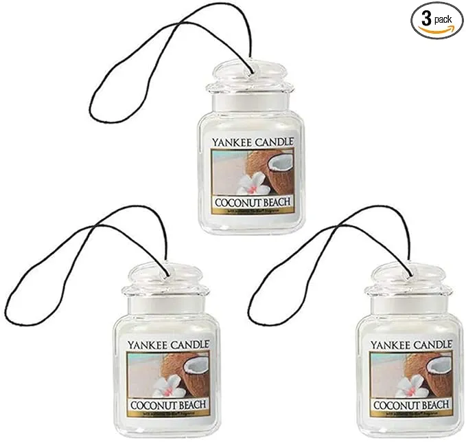 Yankee Candles 3 Pack of Coconut Beach Car Jar Ultimate