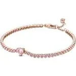 Man Pandora Sparkling Heart Tennis Bracelet