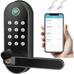 Sifely Smart Lock, Keyless Entry Door Lock, Smart Door Lock with Handle, Smart Lock for Front Door, Keyless Door Lock, Fingerprint Door Lock,