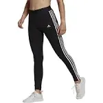 Adidas Women's Essentials 3-Stripes Leggings - Black/White - S