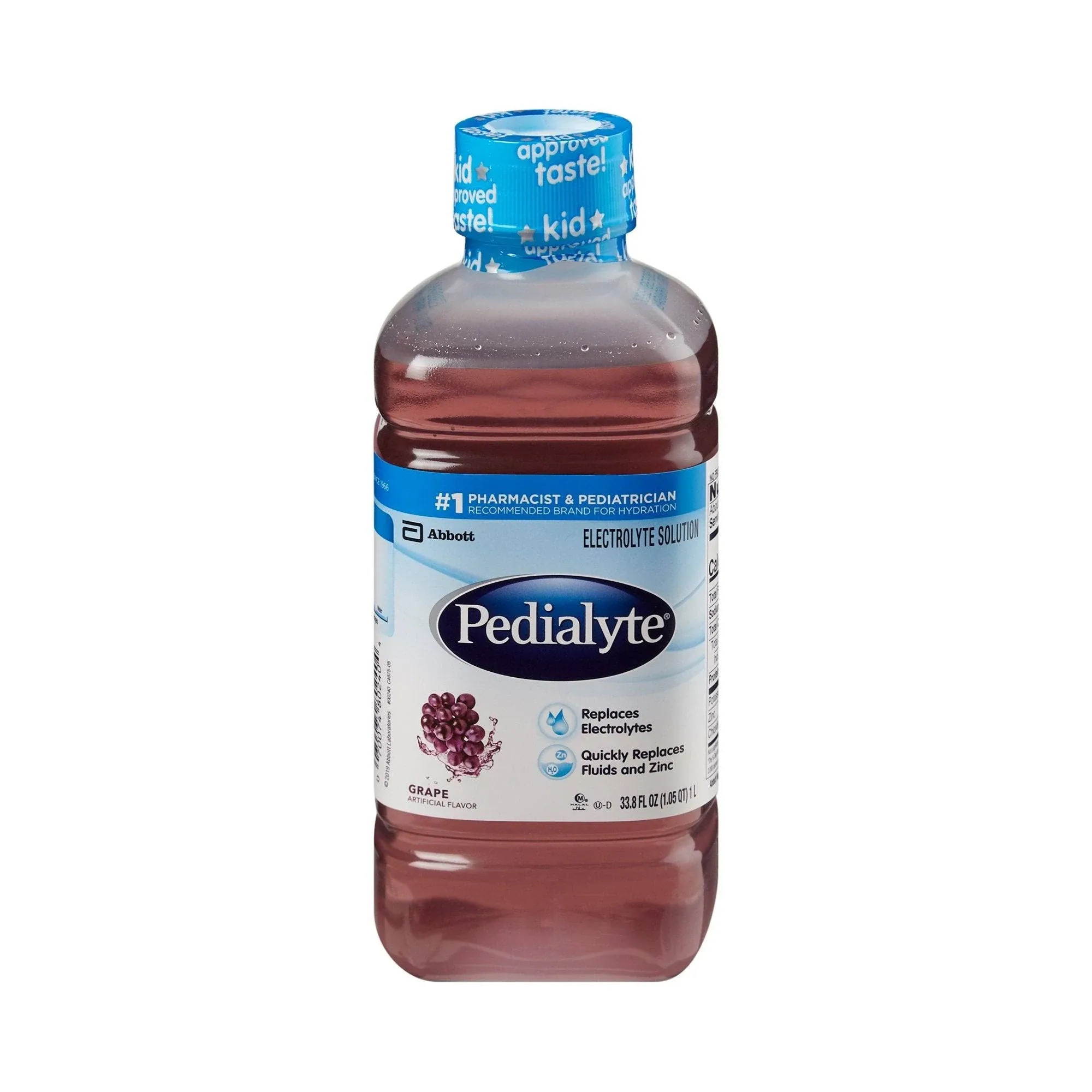 Pedialyte Grape Oral Electrolyte Solution, 1 Liter - Case/8