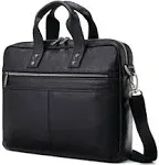 Samsonite - Classic Leather Slim Brief for 15.6&#034; Laptop - Black