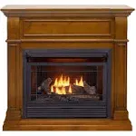 Duluth Forge Dual Fuel Ventless Gas Fireplace with Mantel DFS-300