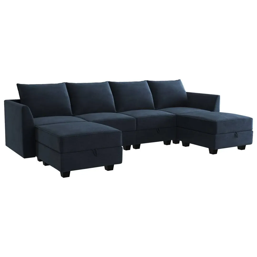 Honbay Polyester Modular Sectional with Storage Seat