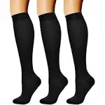 CHARMKING Compression Socks for Women & Men Circulation (3 Pairs) 15-20 mmHg Is Best Support for Athletic Running Cycling