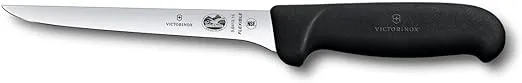 Victorinox Swiss Army Cutlery Fibrox Pro Boning Knife, Flexible Blade, 6-Inch, Black