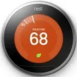 Google Nest 3rd Gen Smart Learning Thermostat - Stainless Steel (T3007ES) SEALED