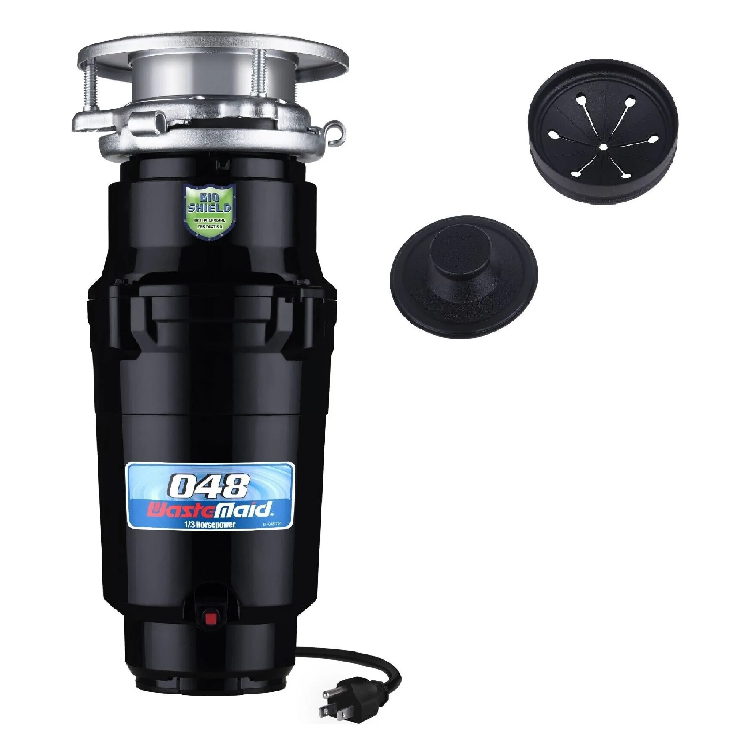 Waste Maid 1/3 HP Garbage Disposal, Includes Attached Power Cord 10-US-WM-048-3B