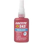 Loctite® 243™ Medium-Strength Primerless Threadlocker, 50 mL, 1/4 in to 3/4 in dia, Blue (442-1329467)