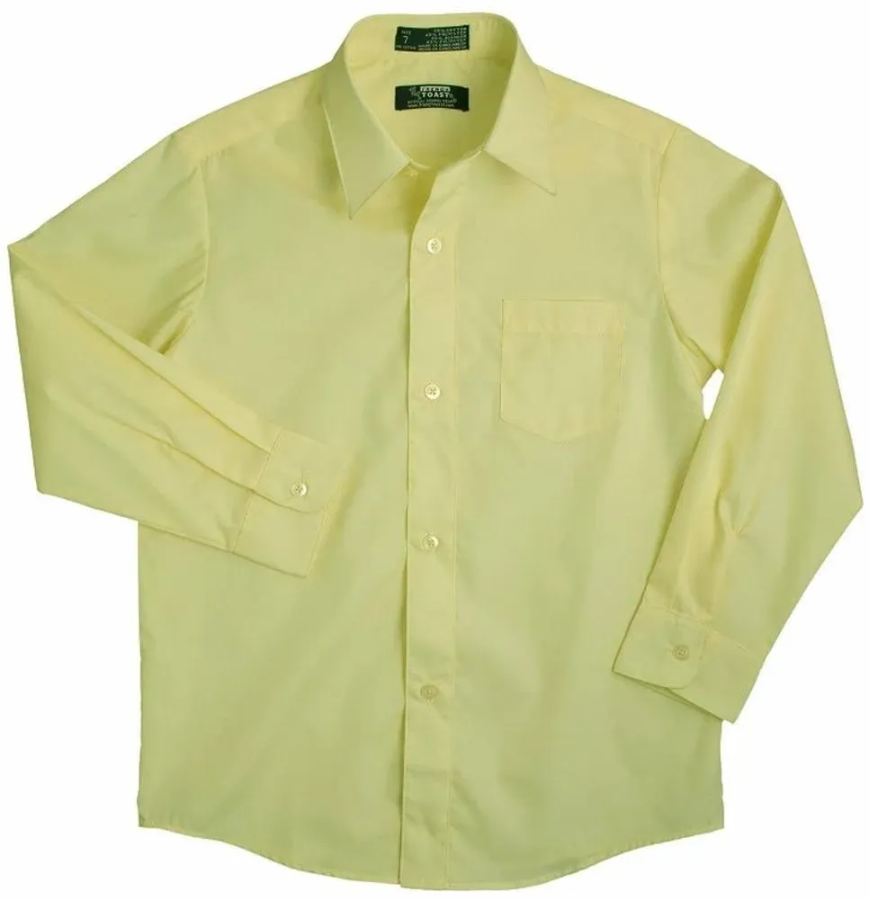 French Toast Little Boys Long Sleeve Classic Dress Shirt Yellow 4