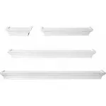 Melannco Set of 4 Wall Shelves White