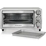 Hamilton Beach - 4-Slice Toaster Oven - Stainless Steel