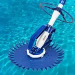 Automatic Swimming Pool Vacuum Cleaner Inground Above Ground &amp; Hose Set Blue