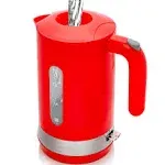 Ovente Electric Hot Water Kettle, 1.8 L - Red