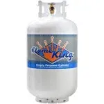 Flame King YSN-301 30 Pound Steel Propane Tank Cylinder with Type 1 Overflow Protection Device Valve DOT and TC Compliant