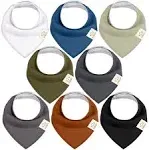 KeaBabies 8-Pack Organic Baby Bandana Bibs