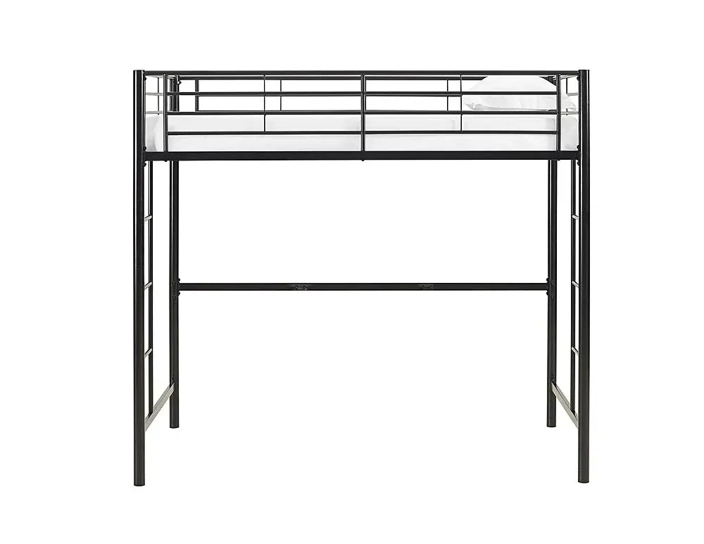 Walker Edison Twin Metal Loft Bed - Black