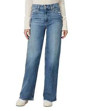 Paige Sasha 32 inch Wide Leg Jean - Storybook Distressed Blue