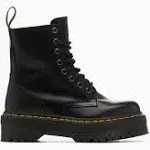 Dr. Martens Jadon Smooth Leather Platform Boots Lace-Up Boots Black Polished Smooth : UK 3 (US Men's 4 - Women's 5) Medium