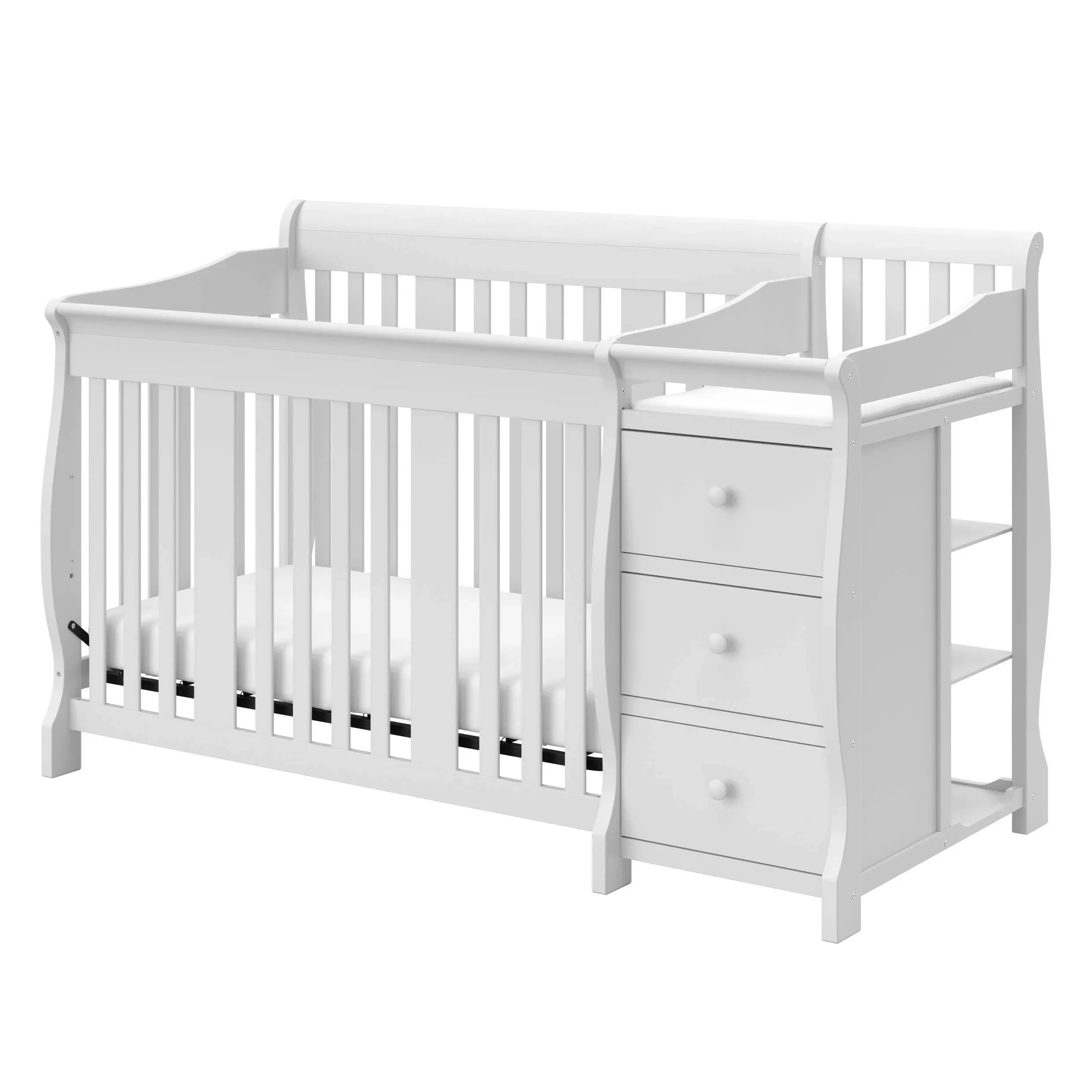 Portofino Convertible Crib and Changer - White