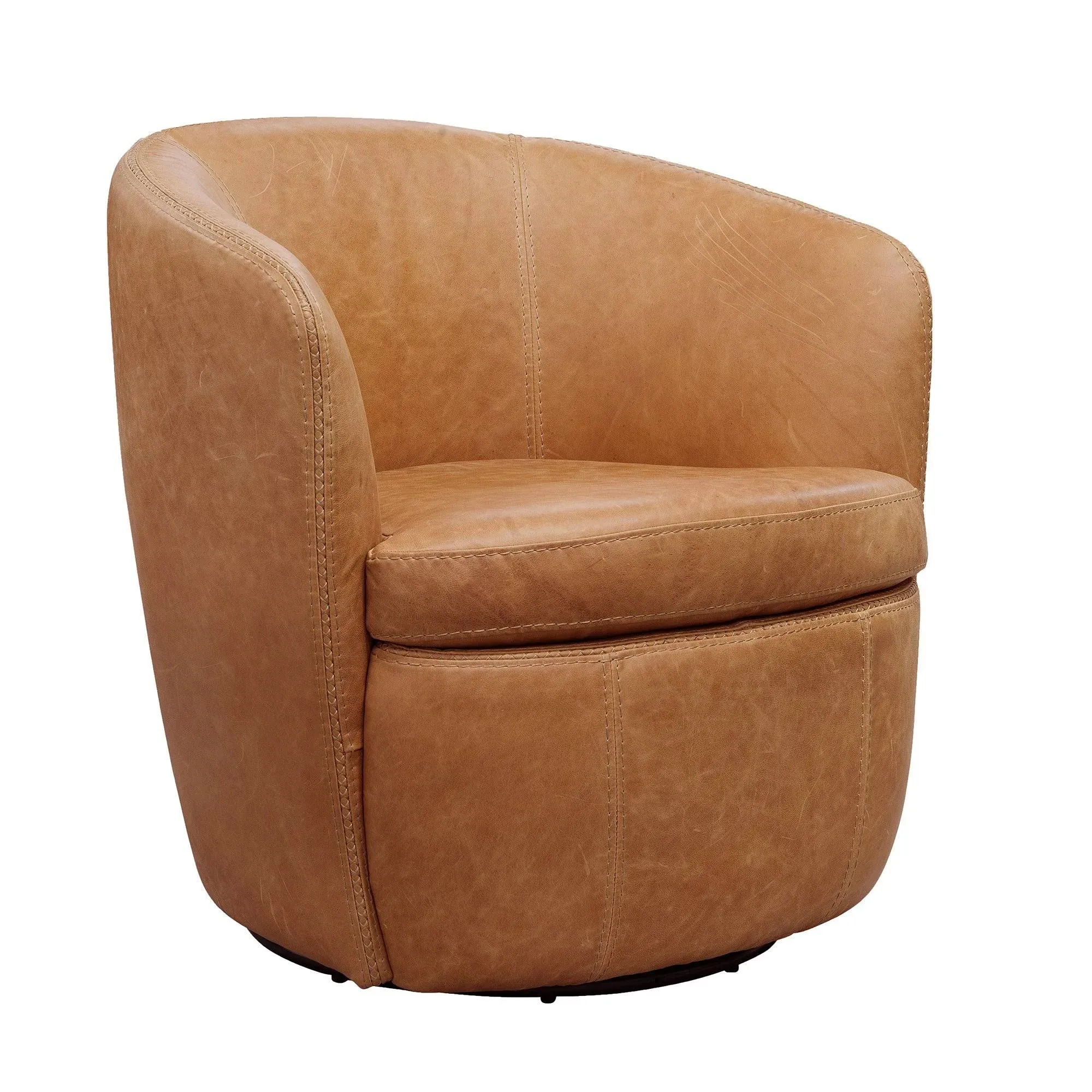 Parker House Barolo - Swivel Club Chair - Vintage Saddle