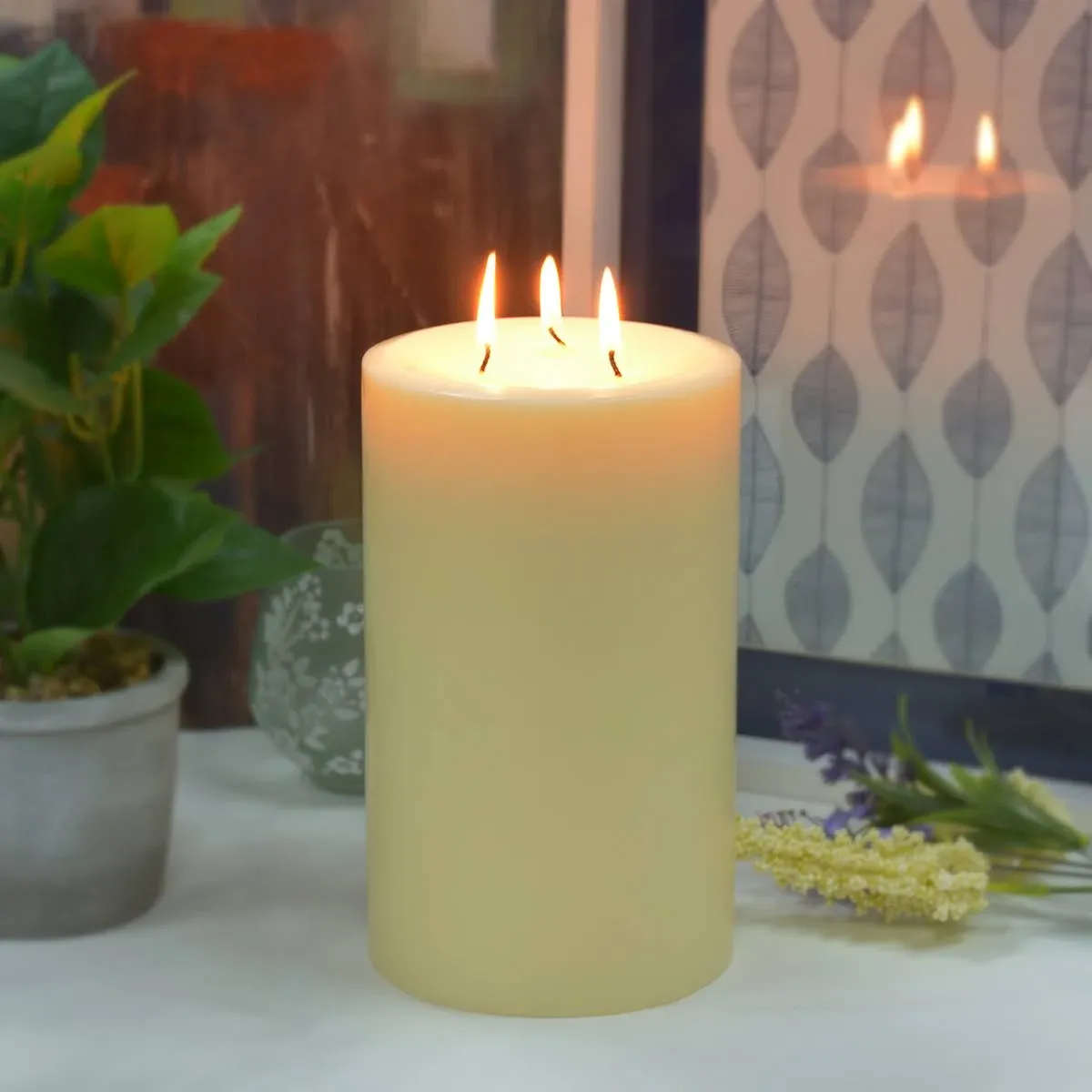 Jeco CPZ-178 3 x 4 in. Pillar Candle; Ivory