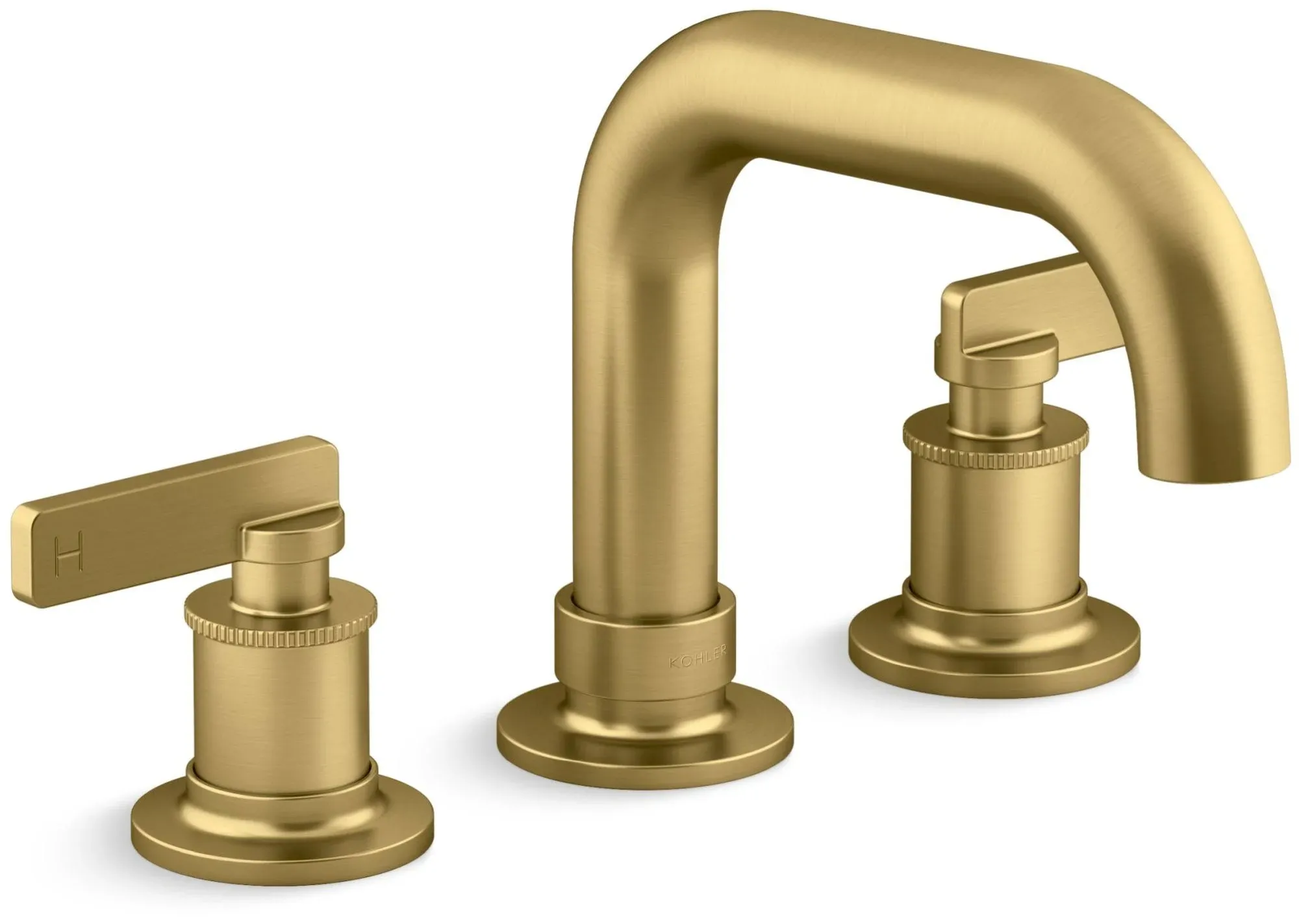 Castia by Studio McGee Deck-Mount Bath Faucet Trim Vibrant Brushed Moderne Brass