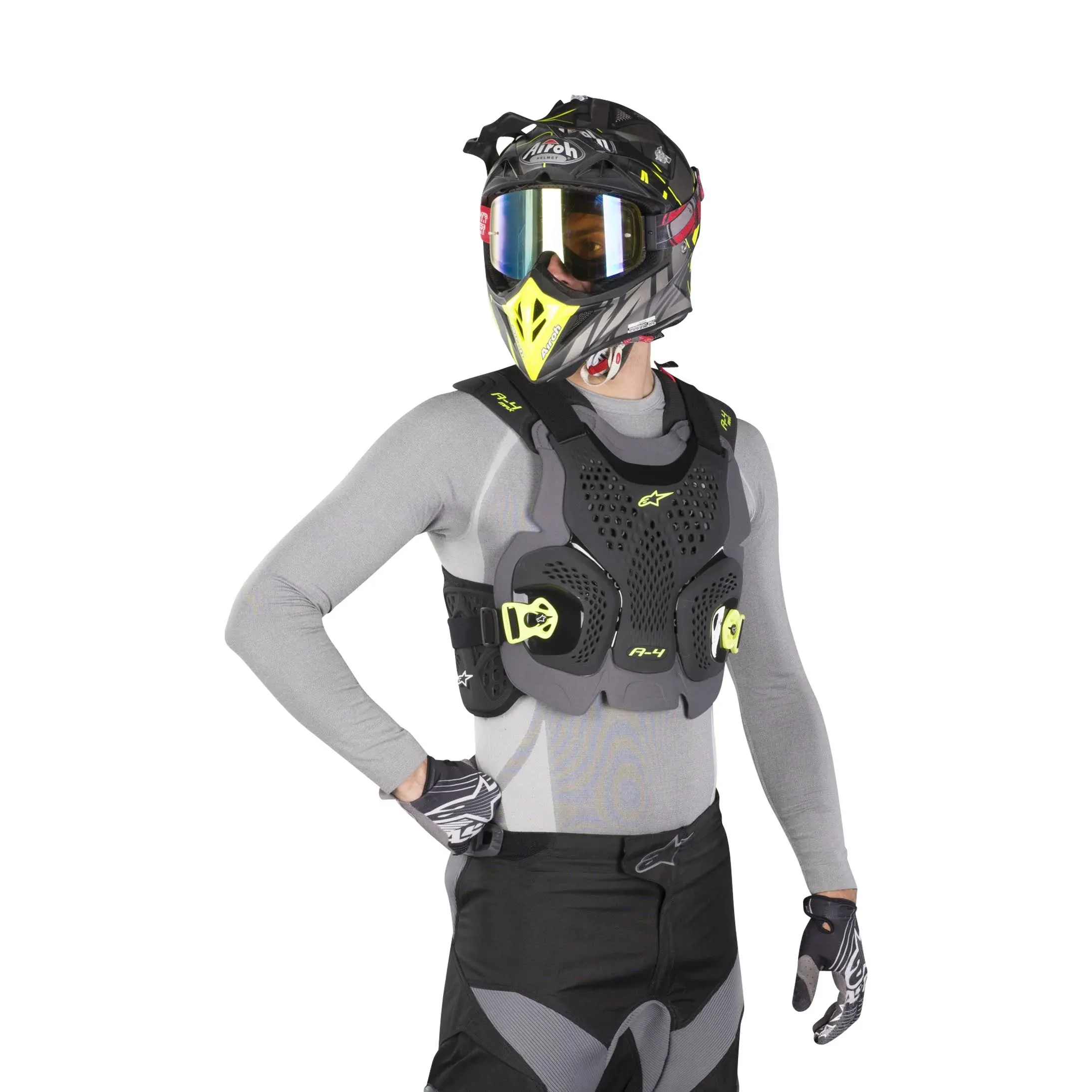 Alpinestars A-4 Max Chest Protector - Black Yellow / XL