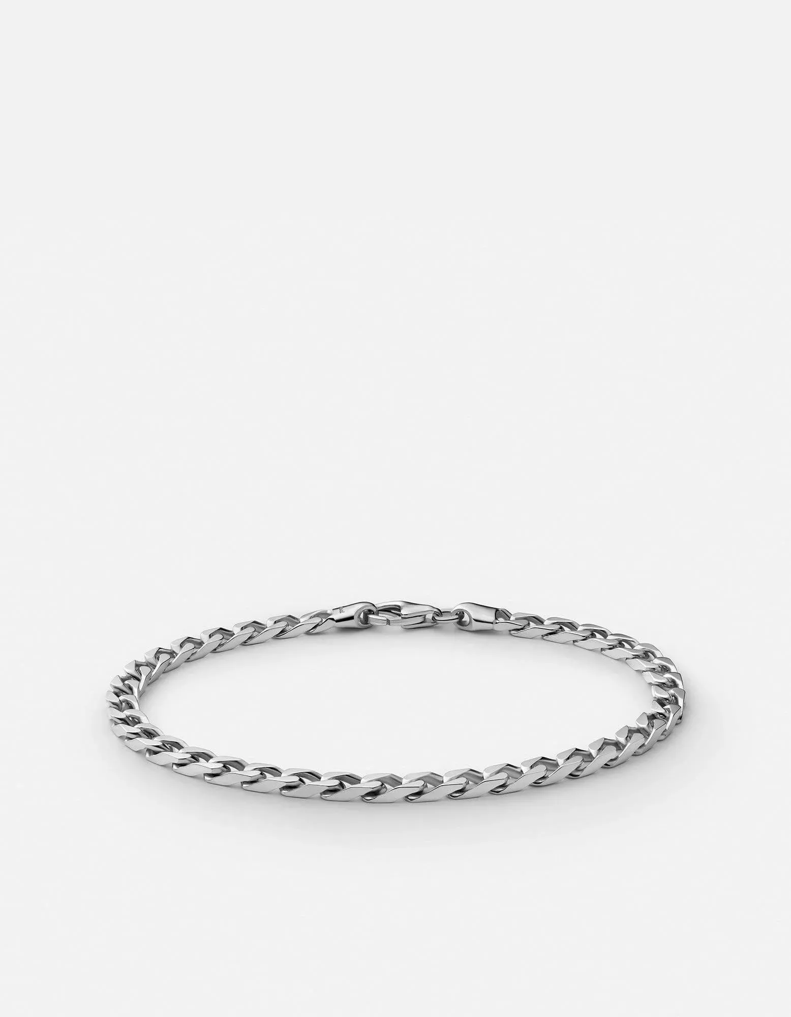 Miansai Men's 4mm Cuban Chain Bracelet, Sterling Silver, Size S