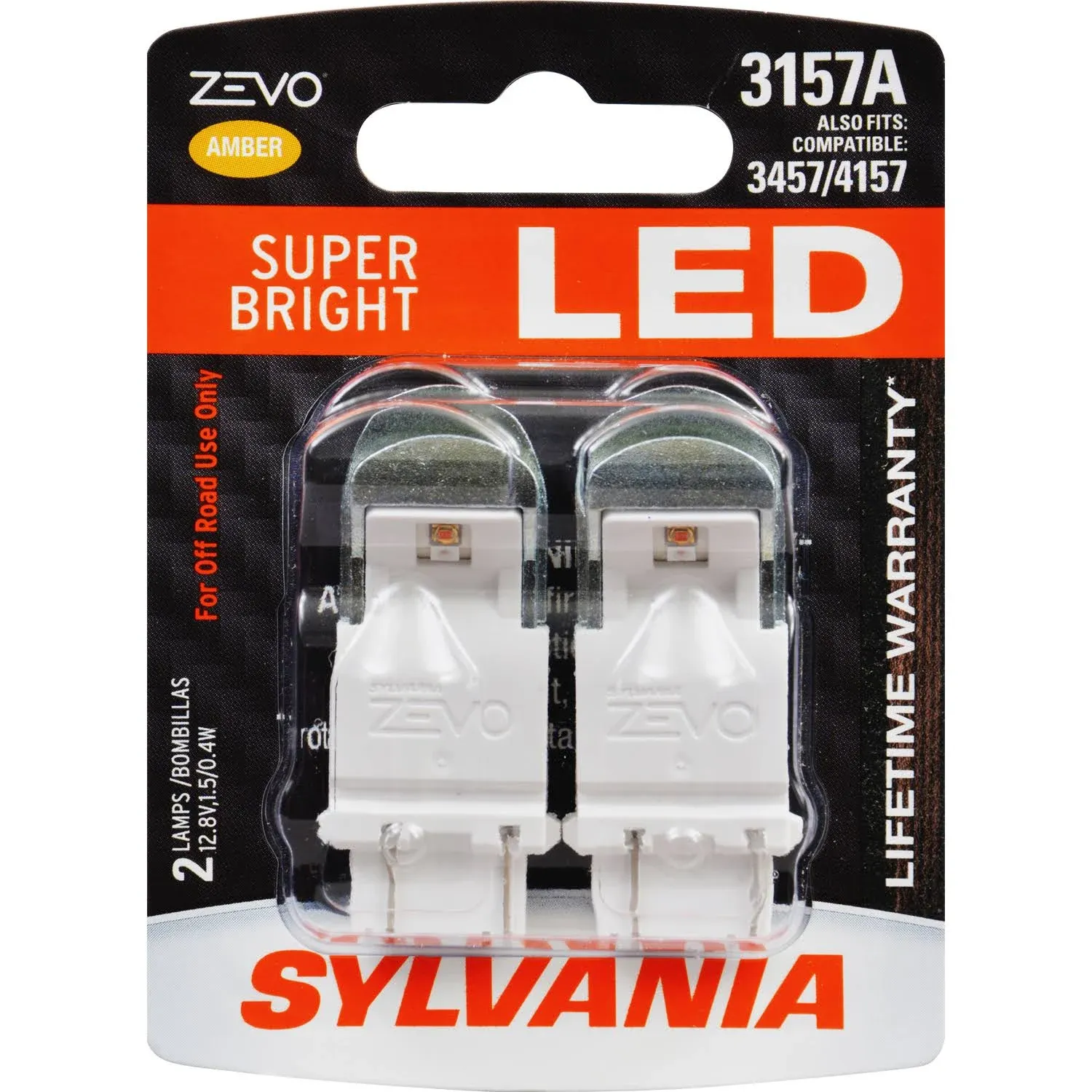 Sylvania Zevo 3157 Amber LED Bulb 2-Pack