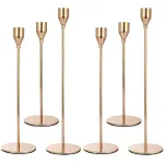 Anndason Set of 6 Gold Candlestick Holders Gold Candle Holder Taper CandleHolder