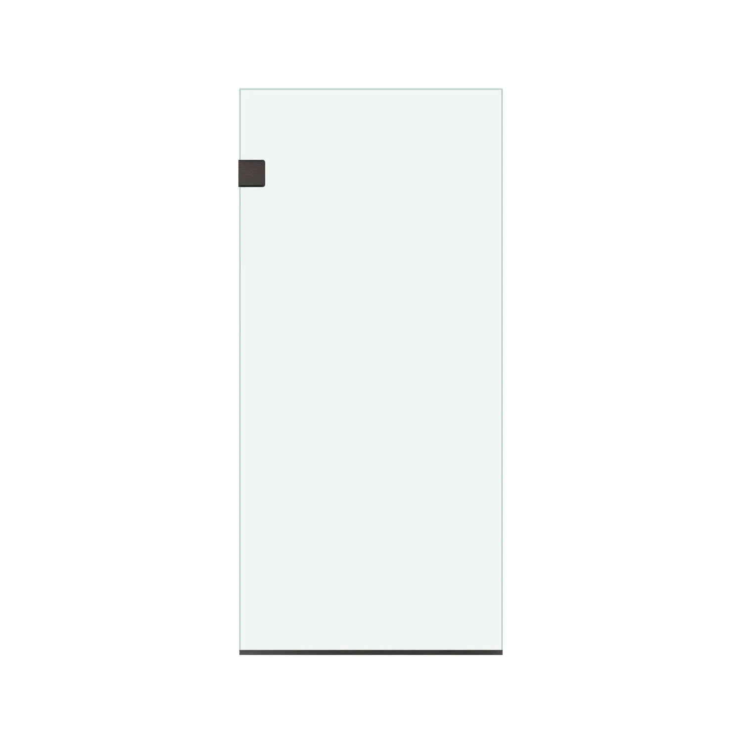 Frameless Fixed Shower Glass Panel 36"x60" | Oil Rubbed Bronze Finish | 3/8" Tempered Glass Shower Screen by Fab Glass and Mirror