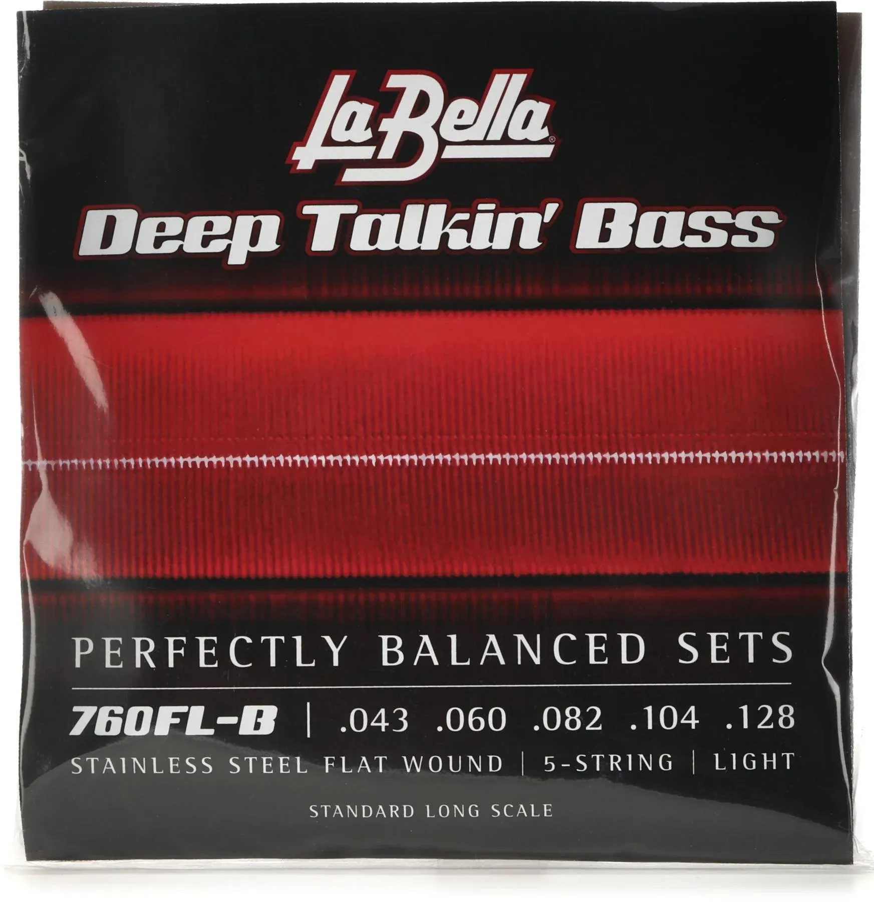 La Bella 760FL-B Deep Talkin' 5 String Bass Strings Flat Wound Light