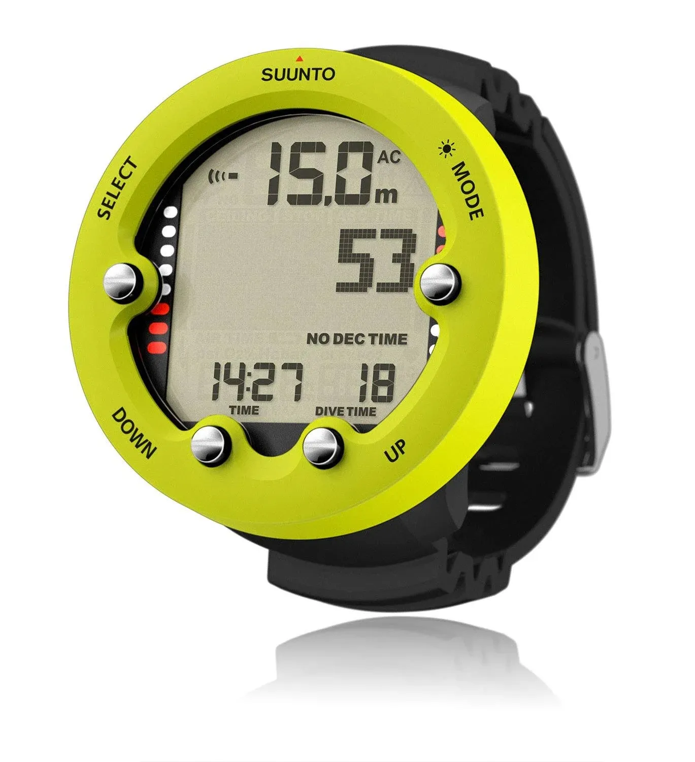 Suunto Zoop Novo Scuba Dive Computer Puck Air / Nitrox Lime Yellow w Manual 2912