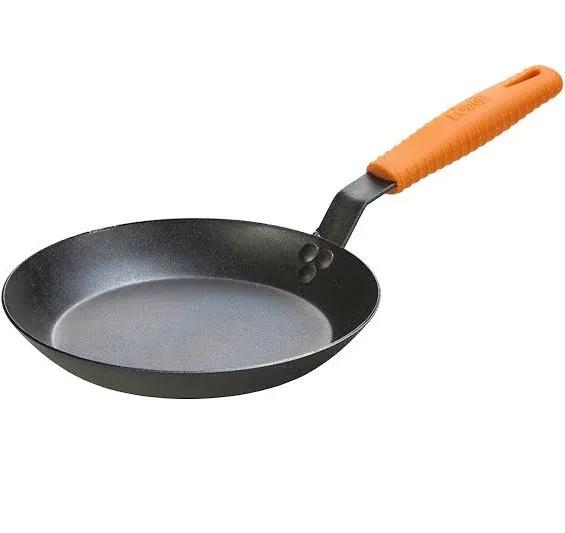 Lodge Manufacturing Company CRS10HH61 Carbon Steel Skillet, 10-Inch, Black/Orange