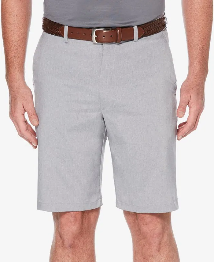 PGA TOUR Men's Flat Front Heather Golf Short with Active Waistband