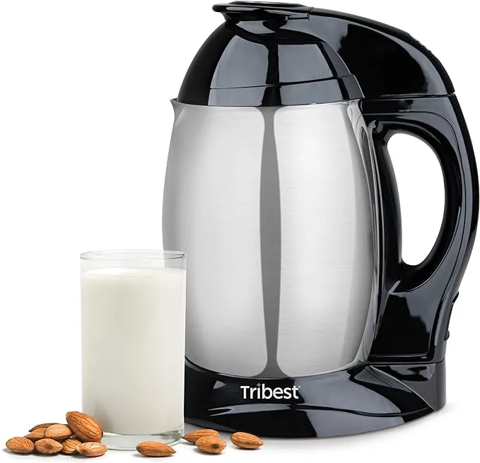 Tribest SB-130 Soyabella, Automatic Soy Milk and Nut Milk Maker Machine, Stainless Steel Large,Silver