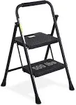 Folding Step Stool with  Plastic Sturdy and Wide Anti-Slip Pedal Portable