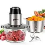 Electric Chopper with Meat Grinder and Veggie Chopper