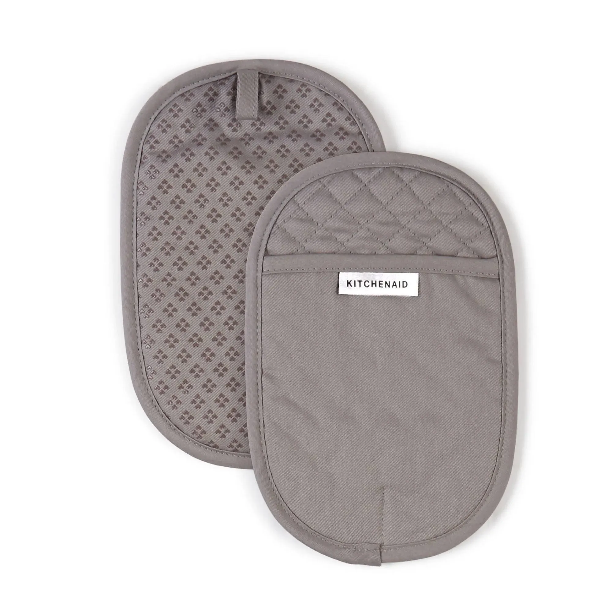 KitchenAid Asteroid Pot Holder 2-Pack Set, Pebbled Palm Green, 6.5"x10"