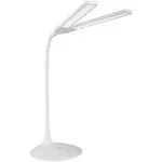 OttLite 13.25 in. to 26 in. White Dual Head Desk LED Lamp N5900C