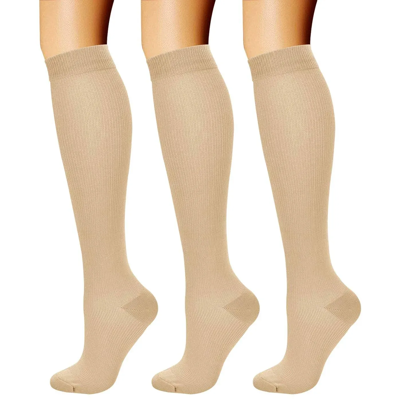 CHARMKING Compression Socks for Women & Men (3 Pairs) 15-20 mmHg Is Best Athletic, Running, Flight, Travel, Nurses,Edema