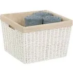 Honey Can Do Parchment Cord Basket with Liner White