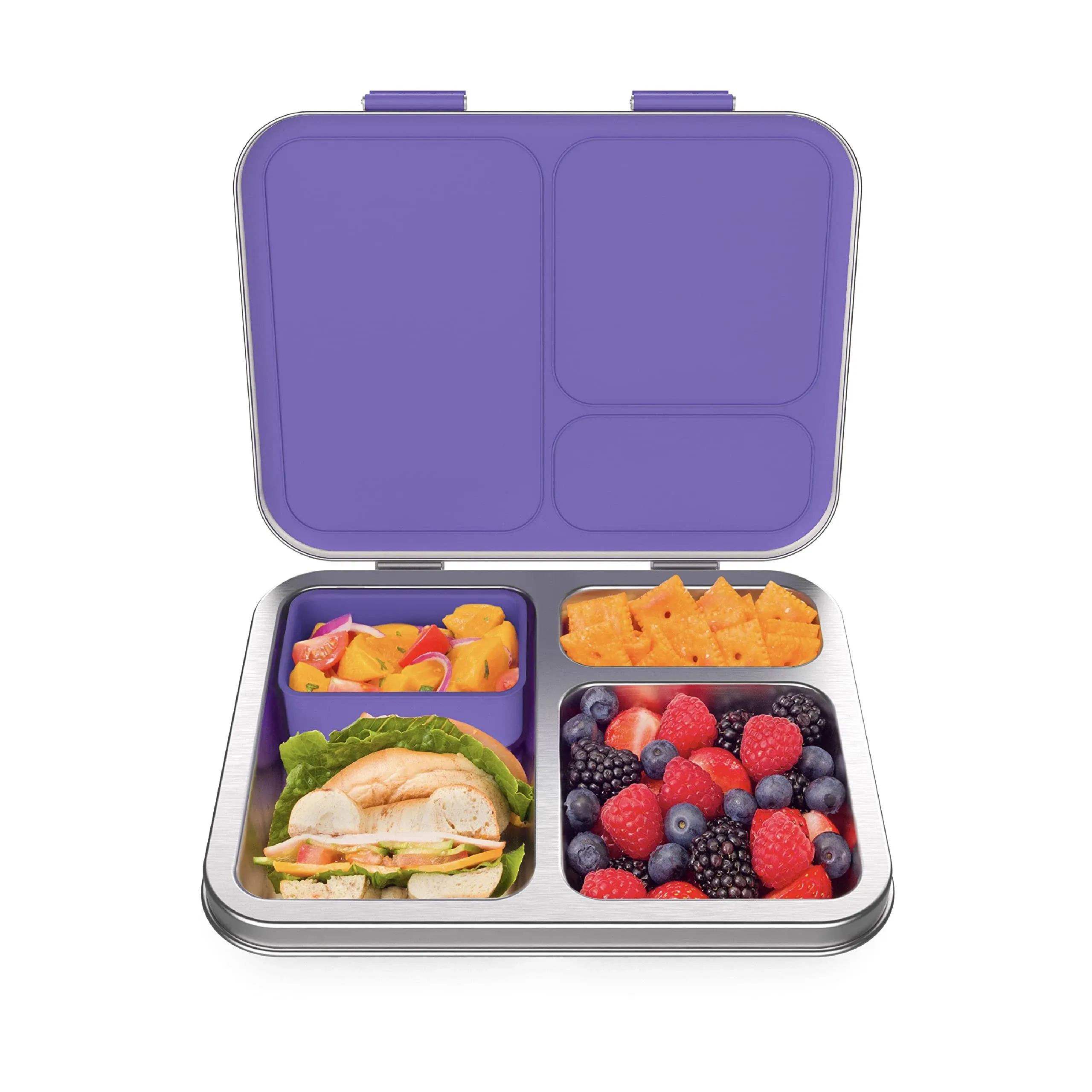 Bentgo Kids&#039; Stainless Steel Leak-Proof Lunch Box - Purple