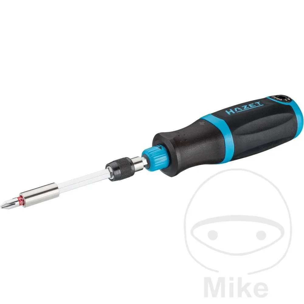 Hazet 810R-4 Ratcheting Bit Screwdriver, 1/4" Hex Drive, 250mm, 13 Pieces