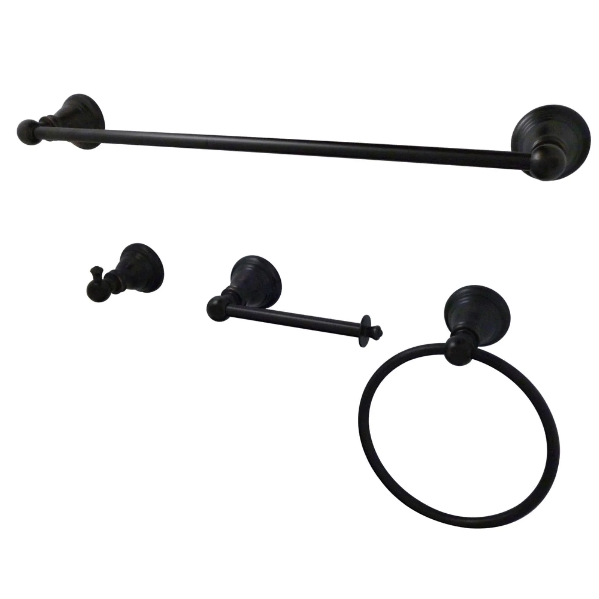 Kingston Brass BAHK192478ORB American Classic Towel Bar/Towel Ring/Toilet Paper Holder/Robe Hook, 18", Oil Rubbed Bronze