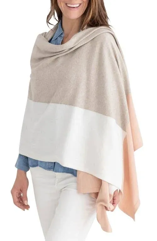 Zestt Organics The Dreamsoft Travel Scarf - Blush Colorblock